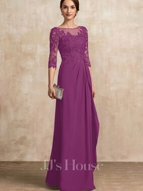 JJ's House Corisande Orchid A-line Sequins Lace Dress